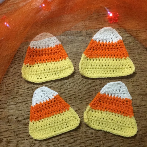 Hand Crafted Other - Crochet candy corn coasters